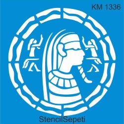 Firavun Deseni - Stencil Boyama Şablonu - StencilSepeti