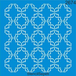 Geometrik Desen - Stencil Boyama Şablonu - StencilSepeti