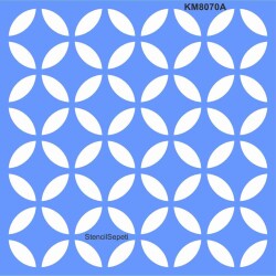 Geometrik Desen - Stencil Boyama Şablonu - StencilSepeti
