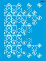 Geometrik Desen - Stencil Boyama Şablonu - StencilSepeti
