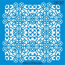 Geometrik Duvar Deseni - Stencil Boyama Şablonu - StencilSepeti