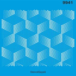 Geometrik Duvar Deseni - Stencil Şablon - StencilSepeti