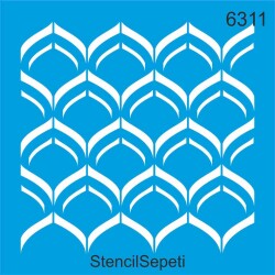 Geometrik Duvar Deseni - Stencil Şablon - StencilSepeti