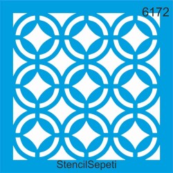 Geometrik Duvar Deseni - Stencil Şablon - StencilSepeti