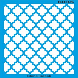 Geometrik Fas Deseni - Stencil Şablon. - StencilSepeti