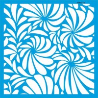 Yapraklı Duvar Deseni - Stencil Boyama Şablonu - StencilSepeti