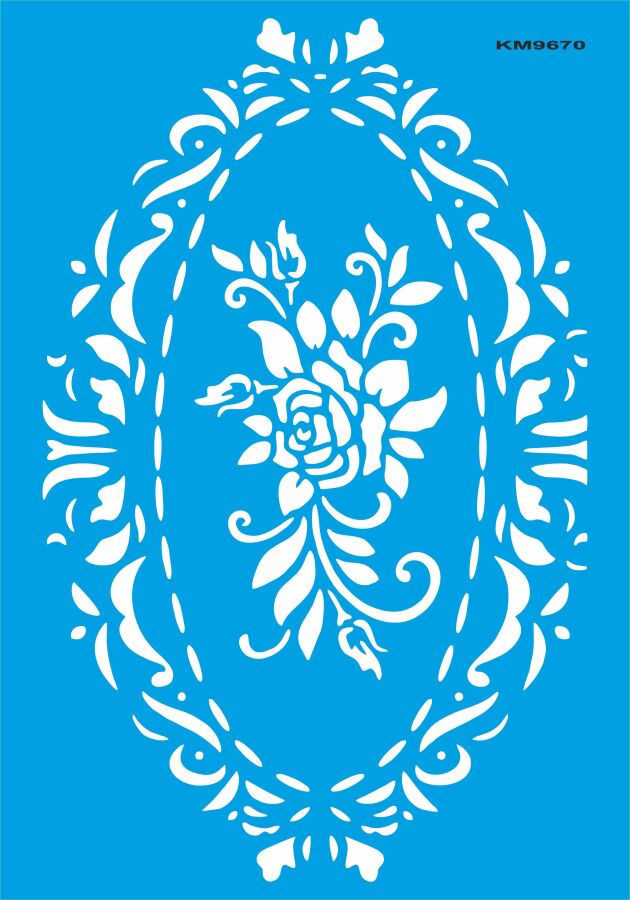 Göbek Deseni - Stencil Boyama Şablonu - 1