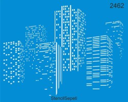 Gökdelenler Duvar Deseni - Stencil Boyama Şablonu - StencilSepeti