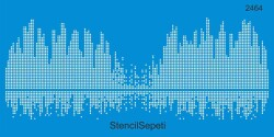 Gökdelenler Duvar Deseni - Stencil Boyama Şablonu - StencilSepeti