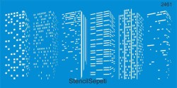 Gökdelenler Duvar Deseni - Stencil Boyama Şablonu - StencilSepeti