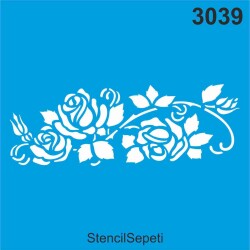 Gül Deseni - Stencil - Boyama Şablonu - StencilSepeti