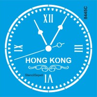 Saat Hong Kong- Stencil Şablonu - StencilSepeti