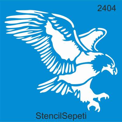 Kartal Deseni - Stencil Boyama Şablonu - 1