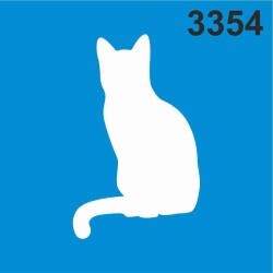Kedi Deseni - Stencil Boyama Şablonu - StencilSepeti