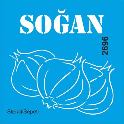 Kelimeler - Soğan - Stencil Boyama Şablonu - 1