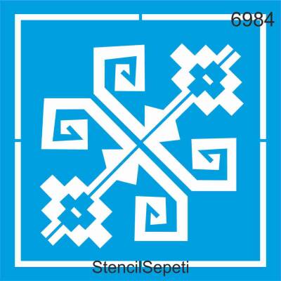 Kilim Deseni - Stencil Şablon - 1