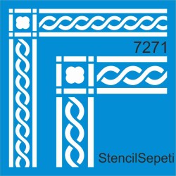 Köşe Deseni - Stencil Şablon - StencilSepeti