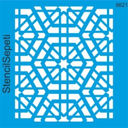 Kündekari Deseni - Stencil Boyama Şablonu - 1