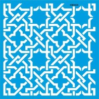 Kündekari Duvar Deseni - Stencil Boyama Şablonu - StencilSepeti
