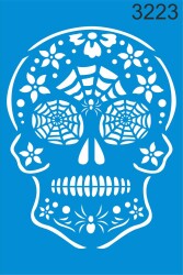 Kurukafa Deseni - Stencil Boyama Şablonu - StencilSepeti