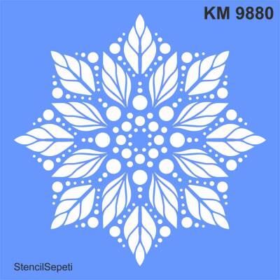 Mandala Desen - Stencil Boyama Şablonu - 1