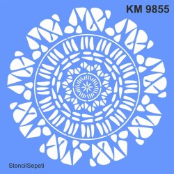 Mandala Desen - Stencil Boyama Şablonu - StencilSepeti