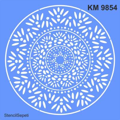 Mandala Desen - Stencil Boyama Şablonu - 1