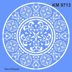 Mandala Desen - Stencil Boyama Şablonu - StencilSepeti