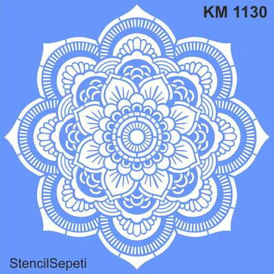 Mandala Desen - Stencil Boyama Şablonu - 1