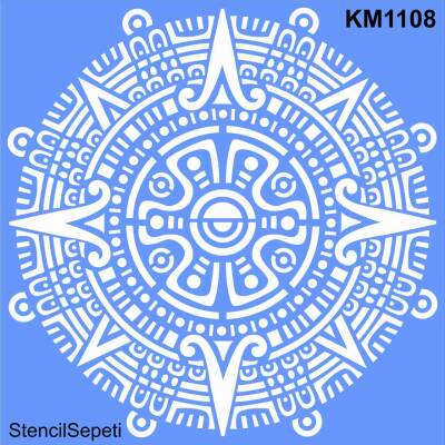 Mandala Desen - Stencil Boyama Şablonu - 1
