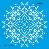 Mandala Deseni - Stencil Boyama Şablonu - 1