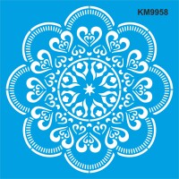 Mandala Deseni - Stencil Boyama Şablonu - 1