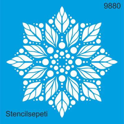 Mandala Duvar Deseni - Stencil Desen Şablonu - 1
