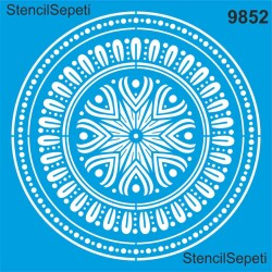 Mandala Duvar Deseni - Stencil Desen Şablonu - StencilSepeti