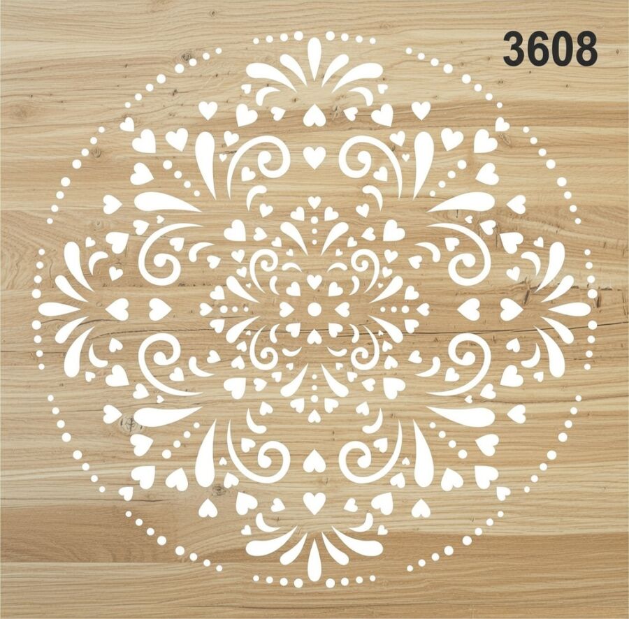 Mandala - Stencil Boyama Şablonu - 2