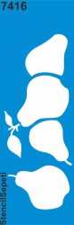 Meyveli Kenar Deseni - Stencil Şablon - StencilSepeti