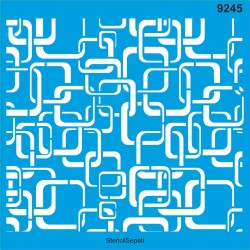 Modern Duvar Deseni - Stencil Boyama Şablonu - StencilSepeti