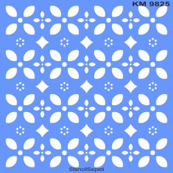 Modern Fayans Deseni - Stencil Boyama Şablonu - StencilSepeti