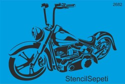 Motorsiklet Deseni - Stencil Boyama Şablonu - 2