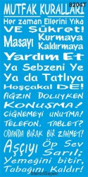 Mutfak Kuralları (Türkçe) - StencilSepeti