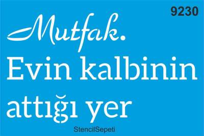 Mutfak Stencil Boyama Şablonu - 1