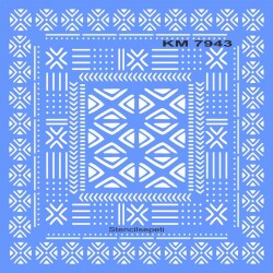 Otantik Duvar Deseni - Stencil Boyama Şablonu - StencilSepeti