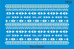 Otantik Duvar Deseni - Stencil Şablon - StencilSepeti