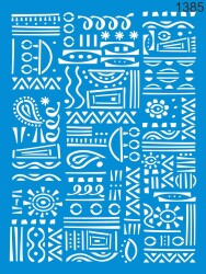 Otantik Kilim Deseni - Stencil Boyama Şablonu - StencilSepeti