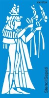 Otantik Mısır Deseni - Stencil Boyama Şablonu - StencilSepeti