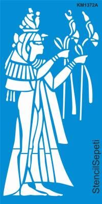 Otantik Mısır Deseni - Stencil Boyama Şablonu - 1