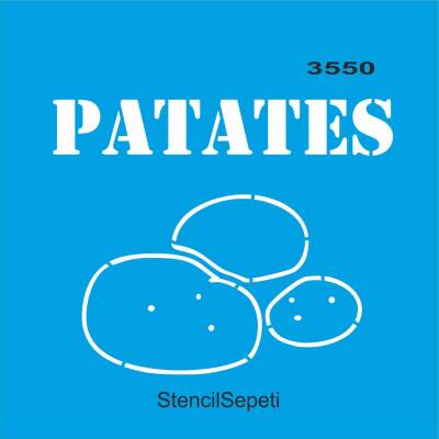 Patates Deseni - Stencil Boyama Şablonu - 1