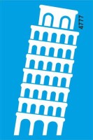 Pisa Kulesi - Stencil Boyama Şablonu - StencilSepeti