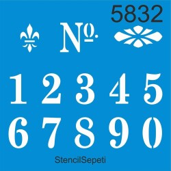Rakamlar - Stencil Desen Şablonu - StencilSepeti