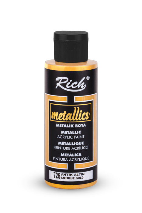 Rich Metalik Akrilik Boya 120 ml Antik Altın 3958 - 1
